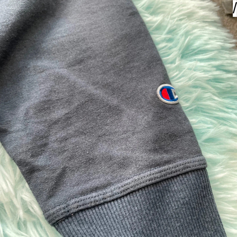 Vintage Navy Champion Plain Sweatshirt - Large