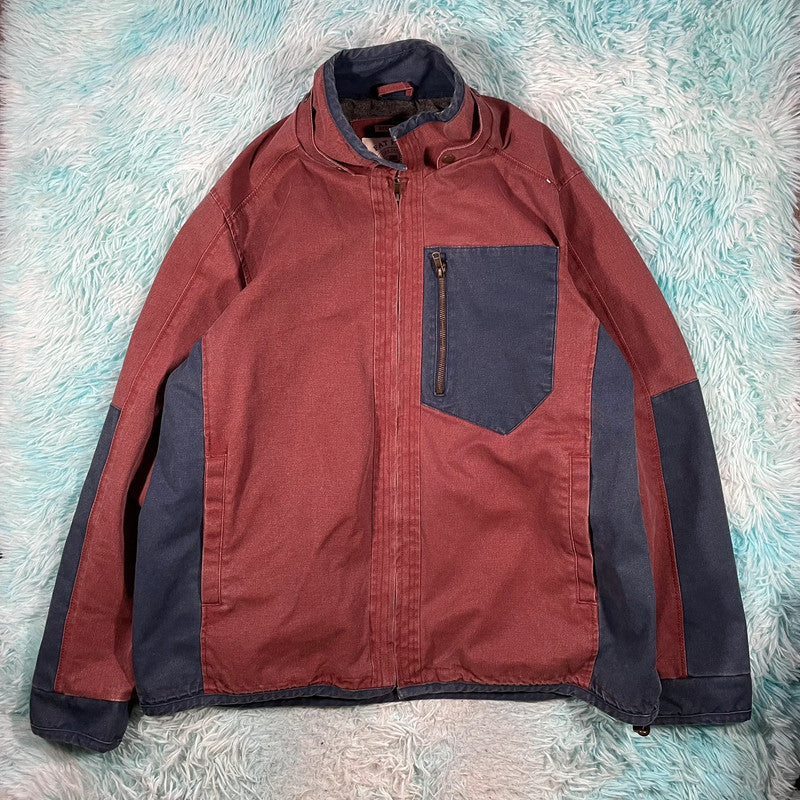 Vintage Red & Navy Fat Face Textile Jacket - XXL