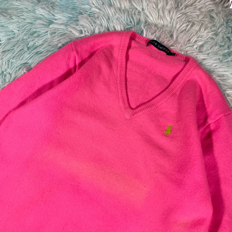 Pink Ralph Lauren Cashmere Jumper - Large