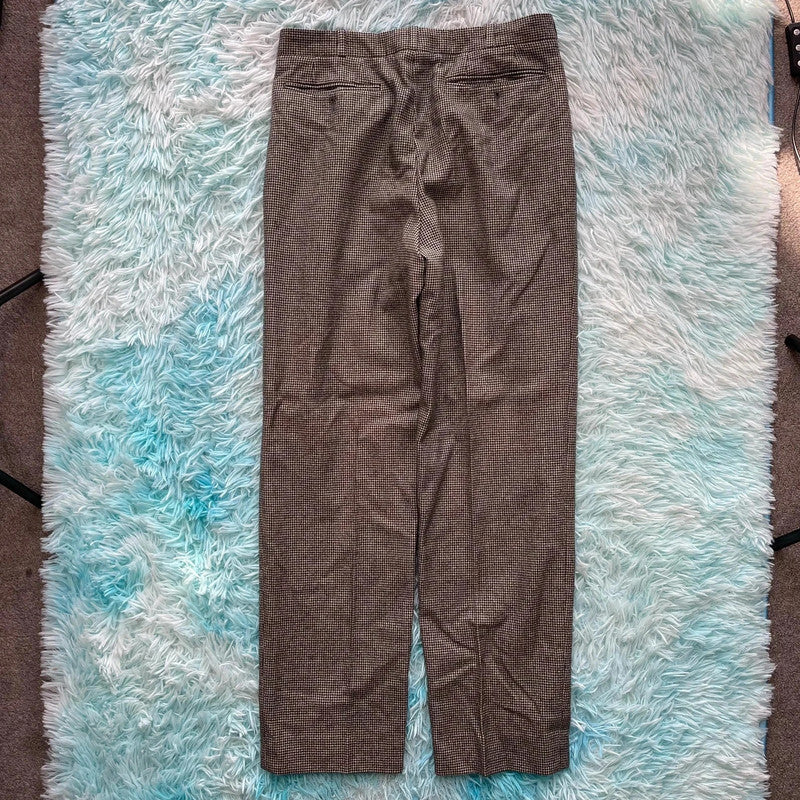 Vintage 80s Black & White Saint Laurent Trousers - 30W