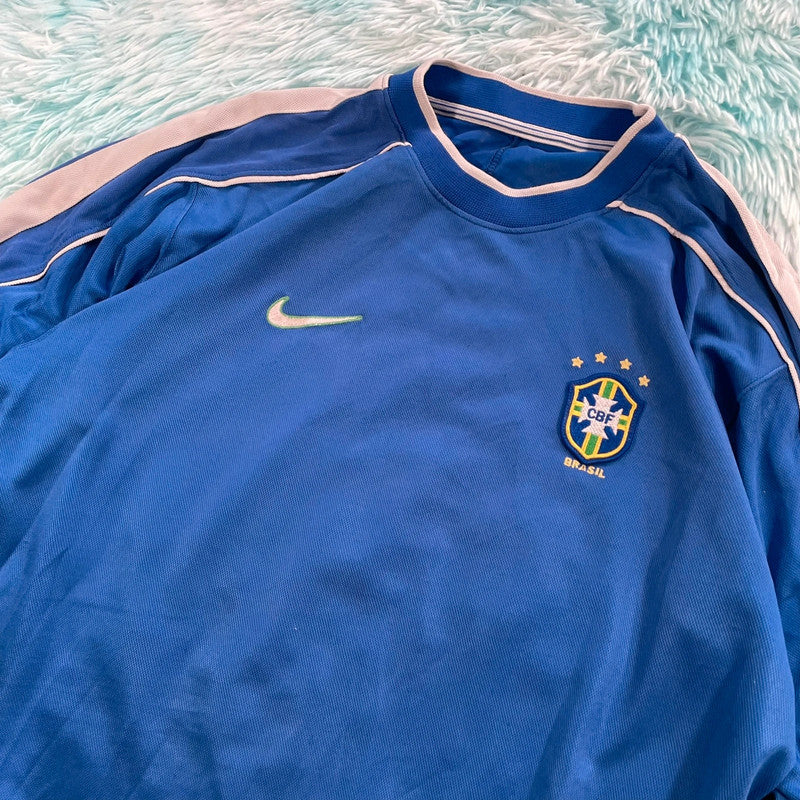 Vintage 1998-2000 Brazil Shirt Away Kit Nike - Large