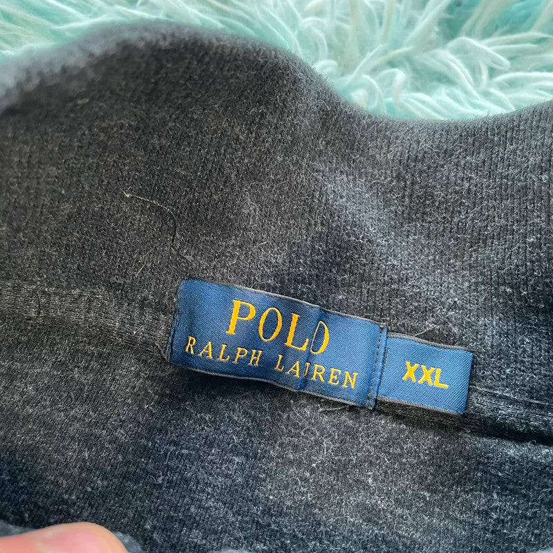 Grey Polo Ralph Lauren 1/4 Zip Sweatshirt - XXL