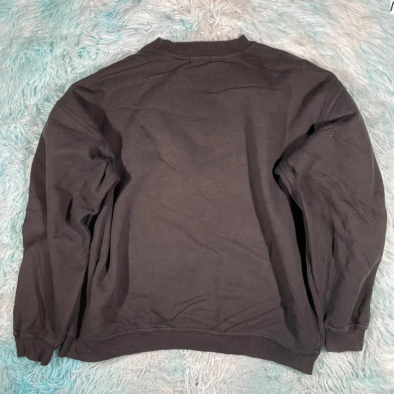Vintage 90s Black Fila Sweatshirt Embroidered Spellout - XXL