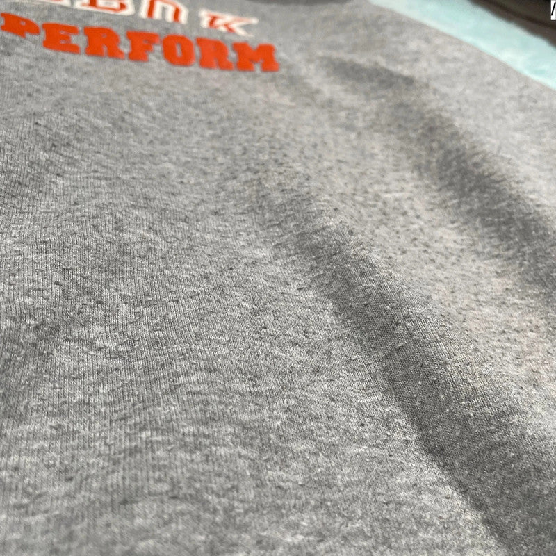 Vintage 90s Grey Reebok Sweatshirt Spellout - Large