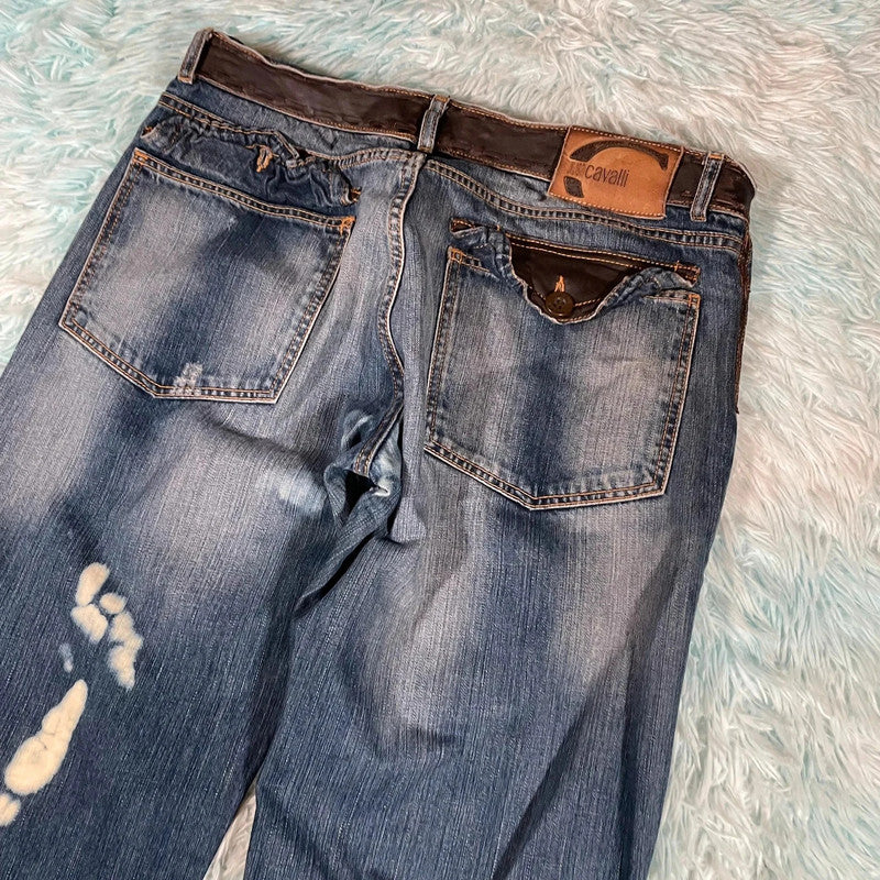 Vintage Just Cavalli Jeans Bleach Patterned - 38W