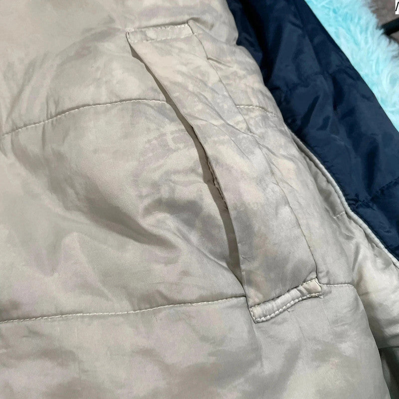 Vintage 90s Grey & Navy Fila Puffer Jacket - XXL