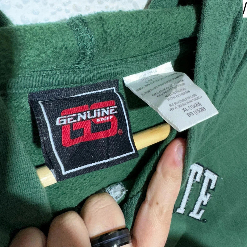 Vintage Green Michigan State Spartans Hoodie - Small