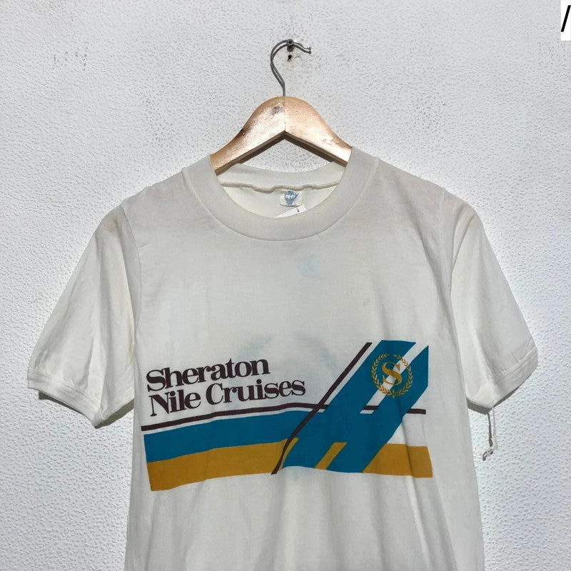 Vintage 80s Sheraton Nike Cruises T Shirt Graphic - Medium