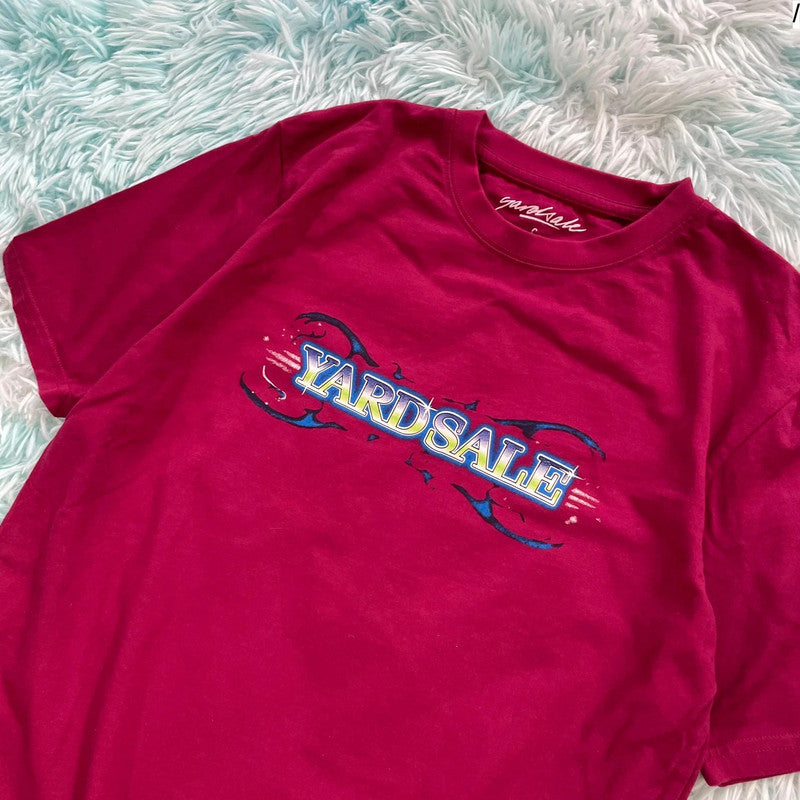 Red Yardsale T Shirt Graphic Spellout - Small