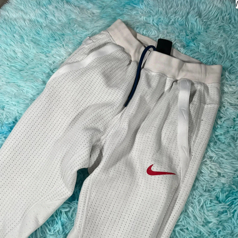 White Nike Joggers Jogging Bottoms - Small