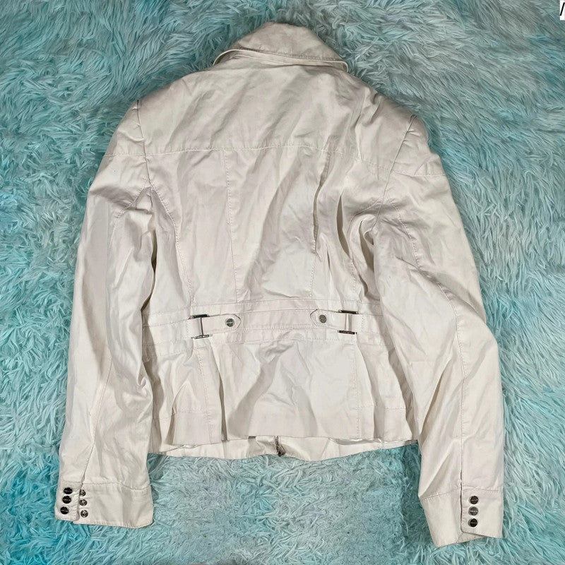 White Karen Millen Fitted Jacket - Size 14