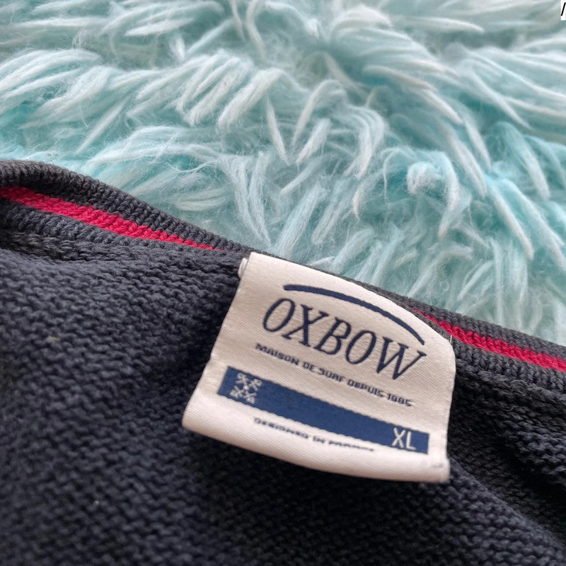 Red & Black Patterned Oxbow Knitted Jumper - XL