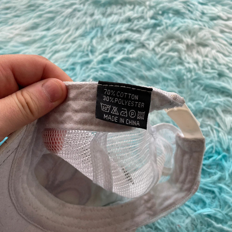 Vintage Y2K White Sequined Cap