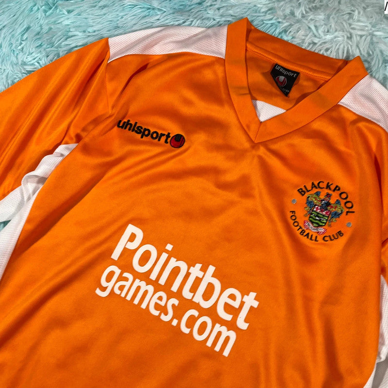 Vintage 2005-07 Blackpool Shirt Uhlsport - Large