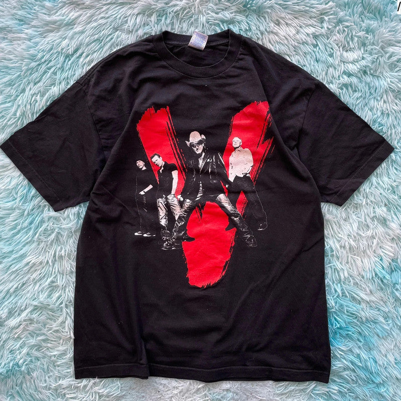 Vintage Black 2005 U2 Band T Shirt Vertigo Tour - XL