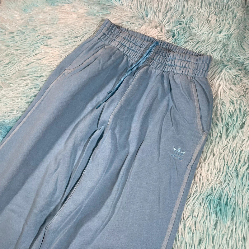 Blue Adidas Baggy Jogging Bottoms - Size 8