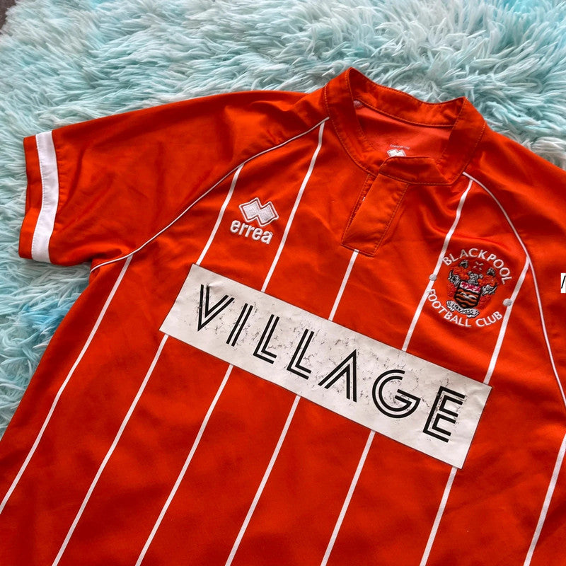 Orange Blackpool Shirt Home Kit Errea - Small