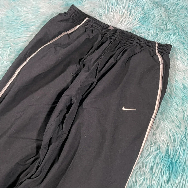 Vintage 00s Black Nike Tracksuit Bottoms - Large