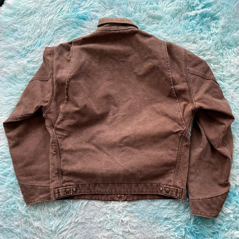 Vintage 90s Brown Carhartt Detroit Jacket Workwear - Medium