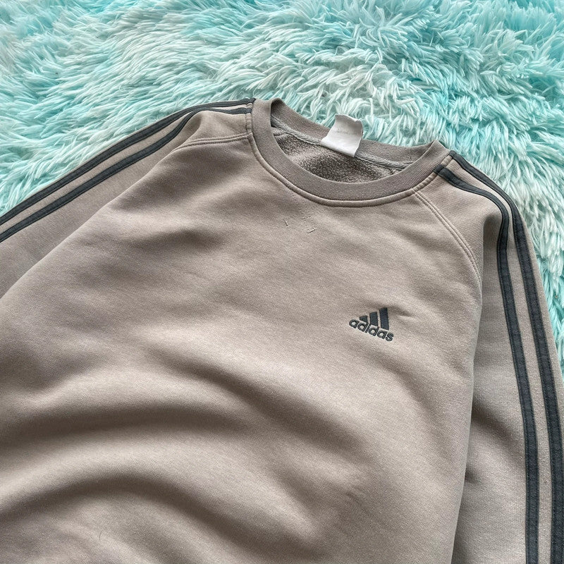 Vintage 00s Mocha Brown Adidas Sweatshirt - Medium