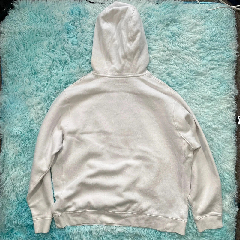 White Nike Hoodie Plain - Large