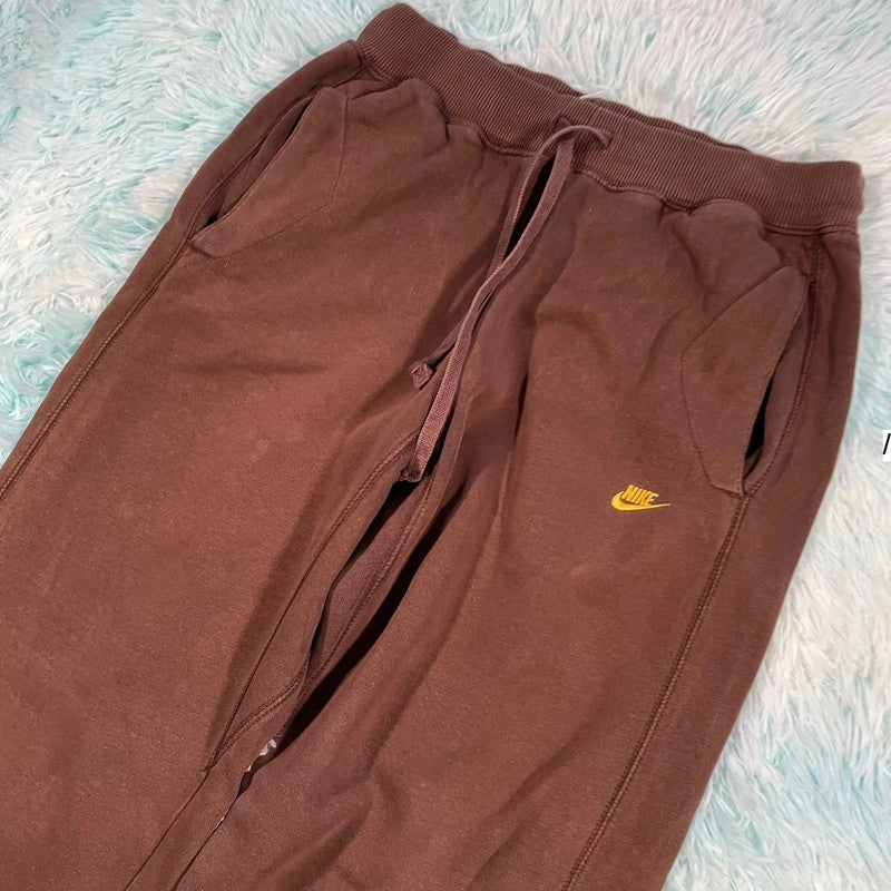 Vintage 00s Brown Nike Joggers Baggy - Small