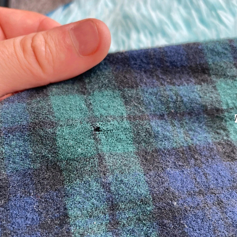 Vintage Green & Navy Pendleton Flannel Shirt - Large
