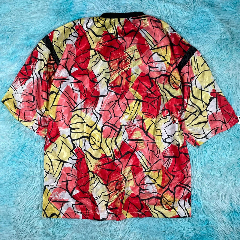 Deadstock Vintage 90s Funky Patterned Football Shirt - XL
