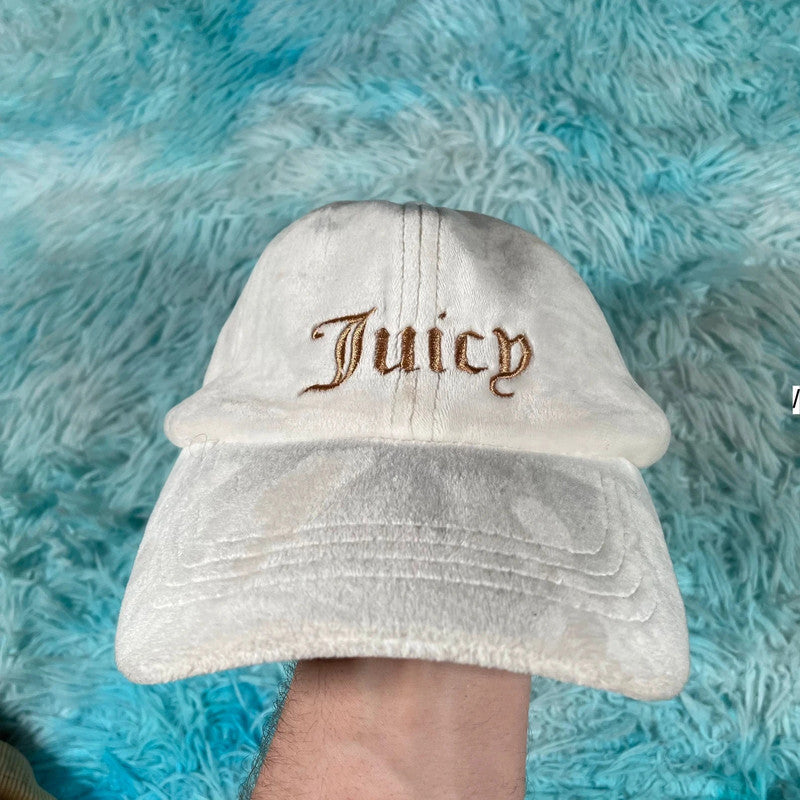 White Juicy Couture Velour Cap