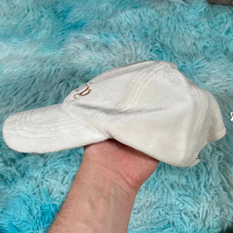 White Juicy Couture Velour Cap