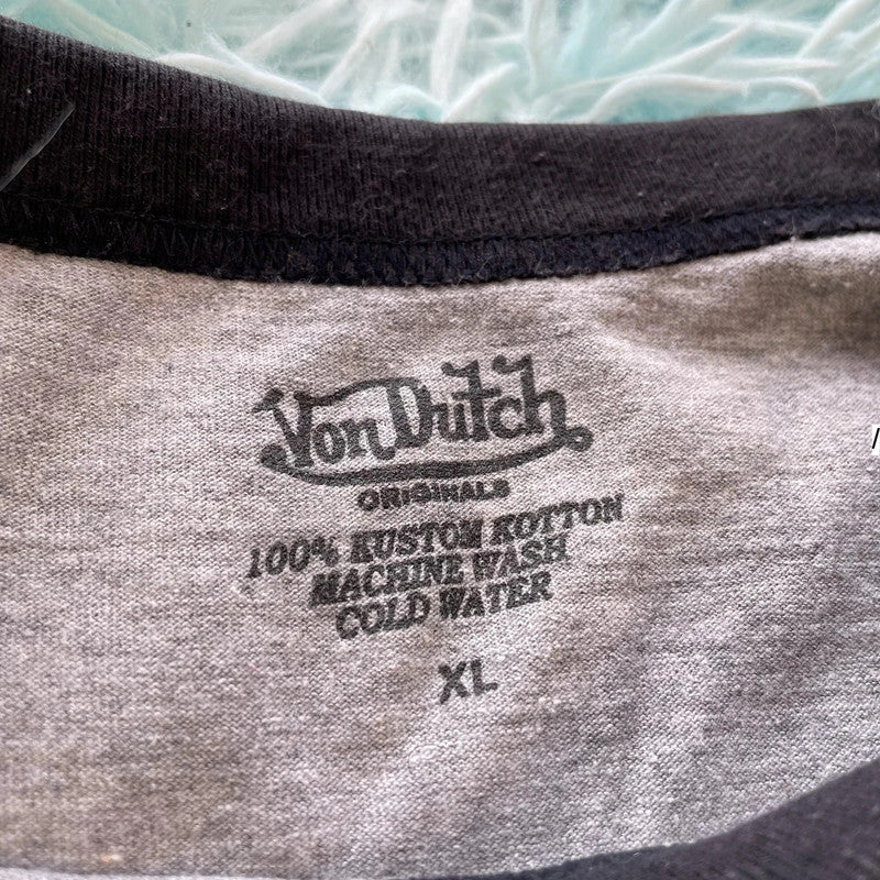 Vintage Grey Von Dutch T Shirt - XL