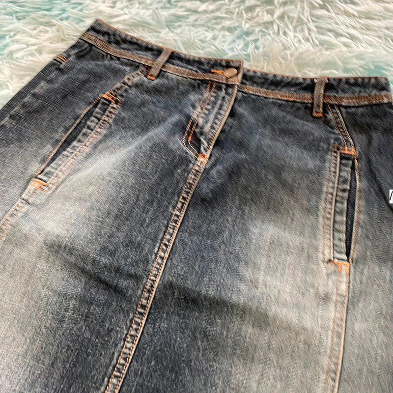 Vintage Y2K Denim Skirt Bay Midi - Size 10