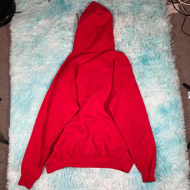 Red Champion Hoodie US College BACS - Large