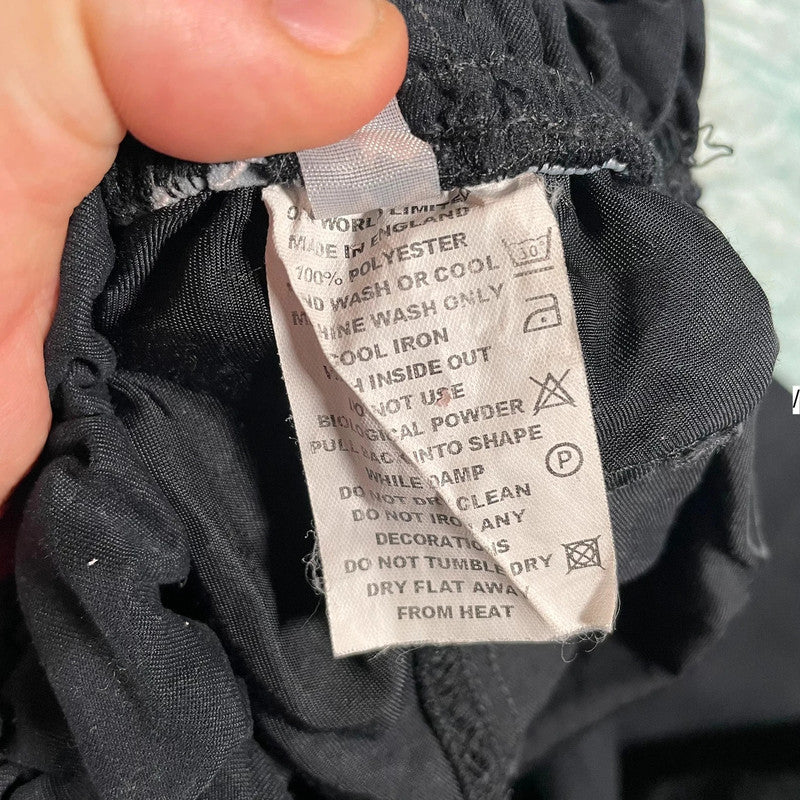 Vintage 90s Black Baggy Surfwear Tracksuit Bottoms - Large