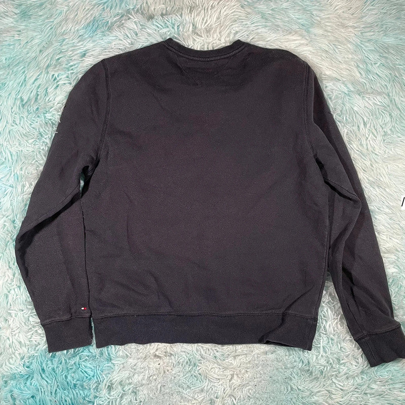 Navy Tommy Hilfiger Sweatshirt - Medium