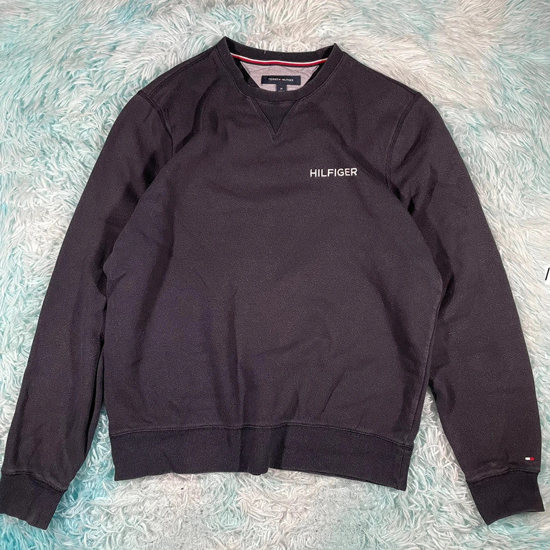Navy Tommy Hilfiger Sweatshirt - Medium