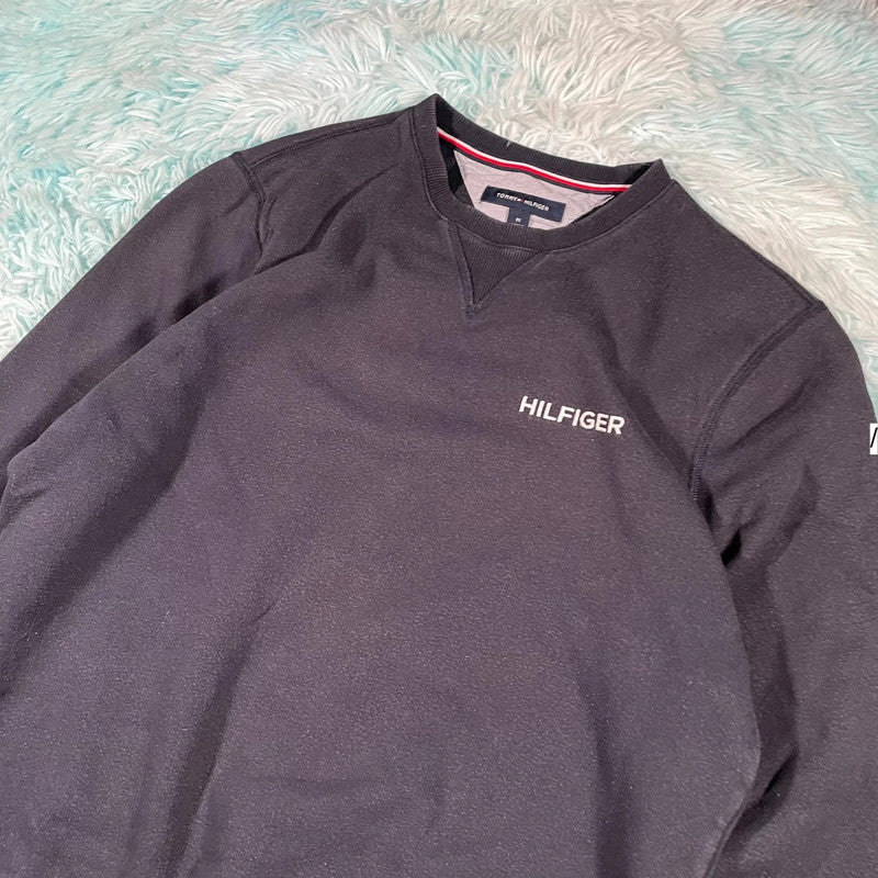 Navy Tommy Hilfiger Sweatshirt - Medium
