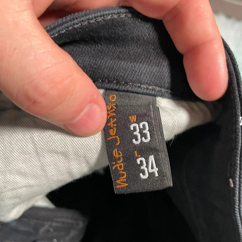 Black Nudie Jeans Slim Fit - 33W 34L