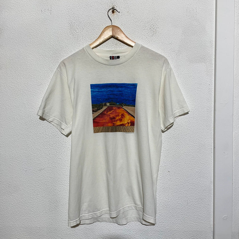 Vintage 1998 White Red Hot Chilli Peppers Californication T Shirt Giant - Large