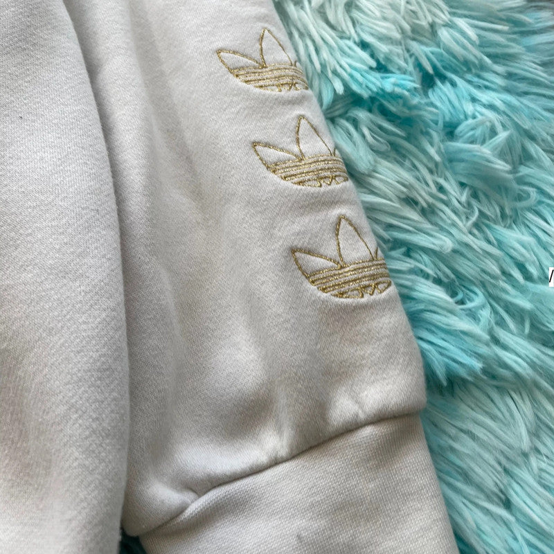 Cream White Adidas Sweatshirt- Large