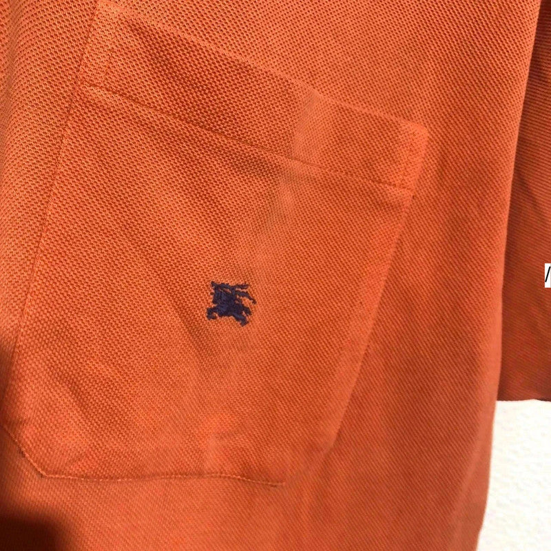 Vintage 90s Orange Burberry’s Polo Shirt - Large
