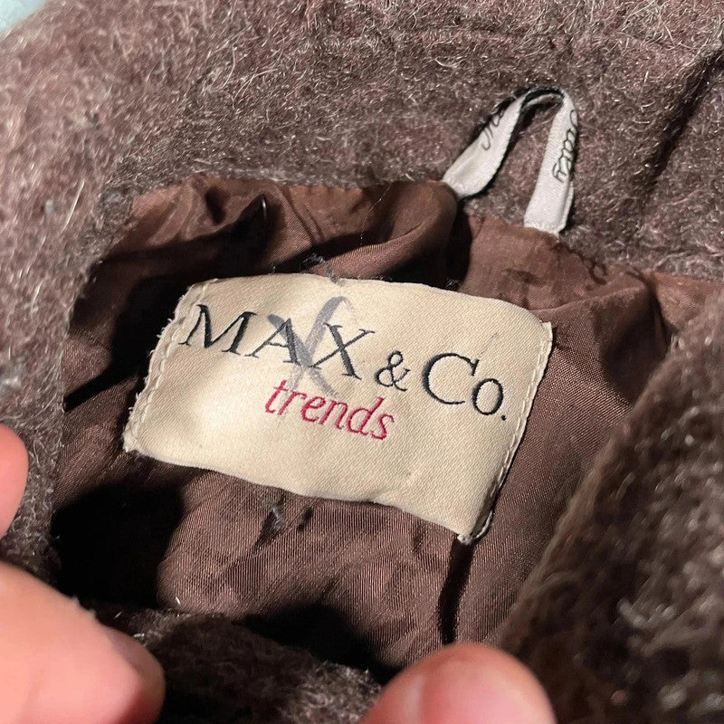 Vintage Brown Max & Co Wool Mohair Overcoat - Size 6