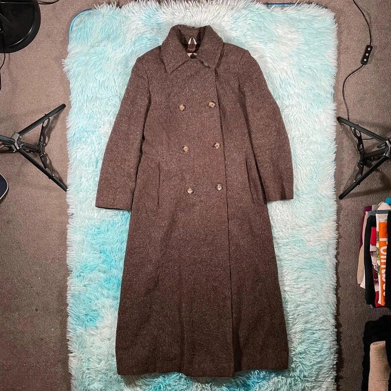 Vintage Brown Max & Co Wool Mohair Overcoat - Size 6
