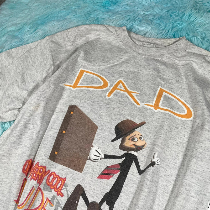 Vintage 90s Grey Dad One Very Cool Dude Graphic T Shirt - XL