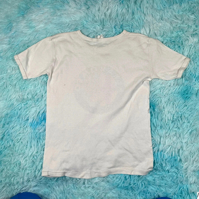 Vintage 1970s White Alfa Romeo Graphic T Shirt - Small