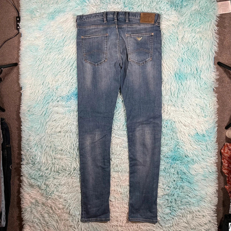 Blue Emporio Armani Jeans Skinny Jeans - 32W