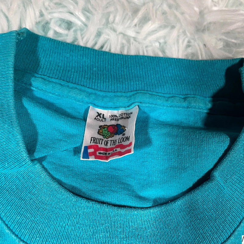 Vintage 90s Blue Spanish Comedy Graphic T Shirt - XL