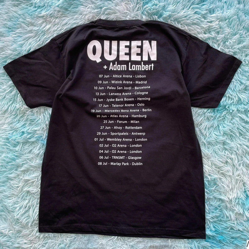 Black Queen + Adam Lambert Band T Shirt - Large