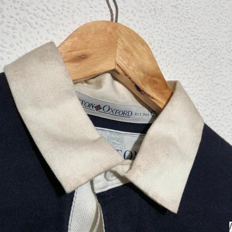 Deadstock Vintage 90s Scotland Rugby Shirt Cotton Oxford - Small