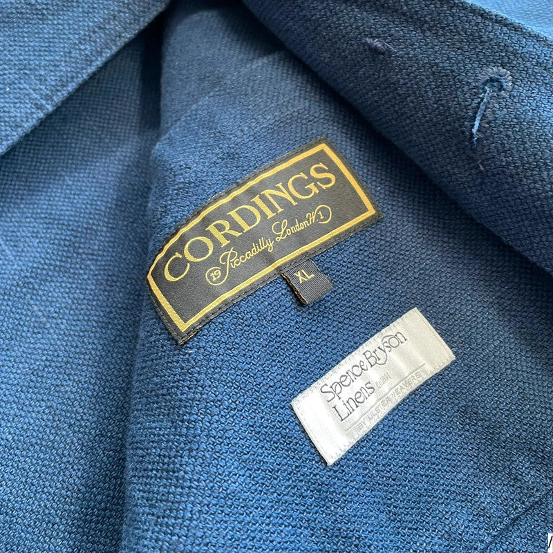 Navy Cordings Piccadilly London Chore Jacket Linen - XL